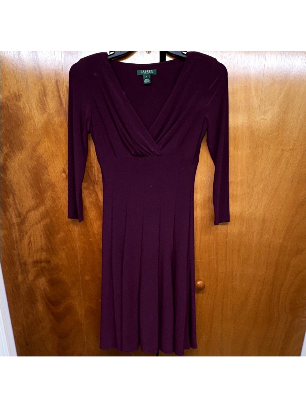 Ralph Lauren Purple Plum Fit & Flare Dress